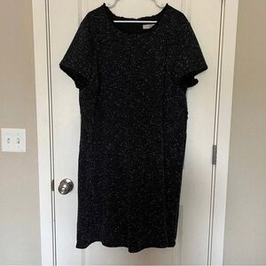 LOFT Midnight Black Speckled Mini Dress